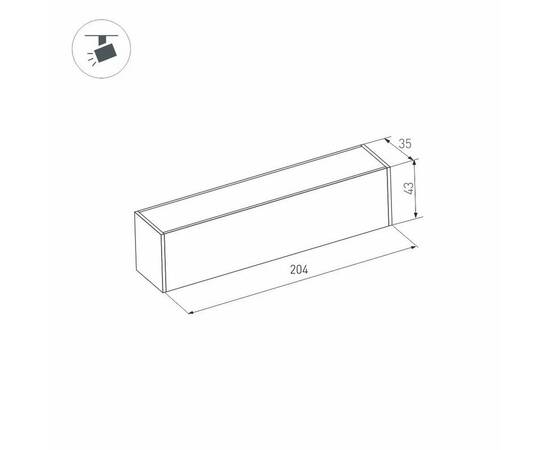 Трековый светодиодный светильник Arlight Mag-Flat-45-L205-6W Warm3000 046576, изображение 2