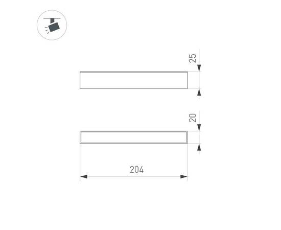 Трековый светодиодный светильник Arlight Mag-Flat-25-L200-6W Warm3000 046332, изображение 2