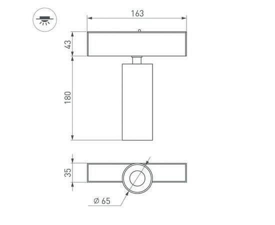Трековый светодиодный светильник Arlight Mag-Spot-45-R85-12W Warm3000 046593, изображение 2