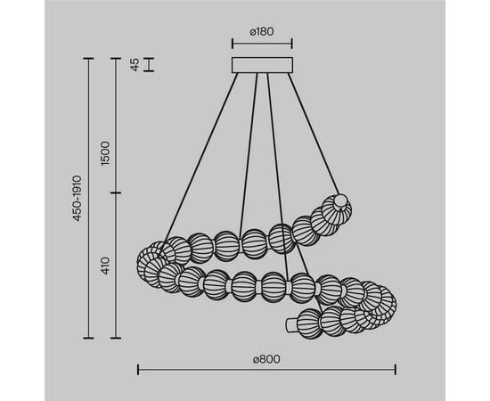 Подвесной светодиодный светильник Maytoni Amulet MOD555PL-L35G3K, изображение 2