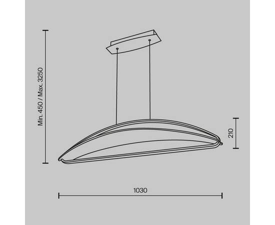 Подвесной светодиодный светильник Maytoni Breeze MOD281PL-L34BS3K, изображение 2