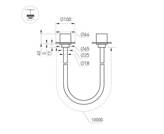 Подвесной светодиодный светильник Arlight SP-Tropic-Built-Trimless-R18-L10000-110W Day4000 043388, изображение 2