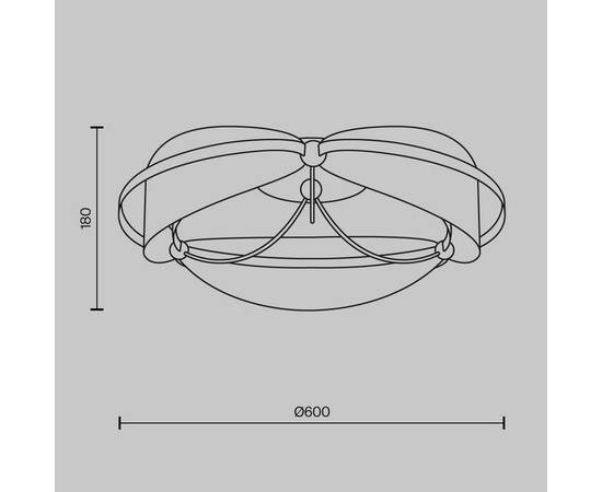 Потолочный светодиодный светильник Maytoni Breeze MOD281CL-L45BS3K, изображение 2