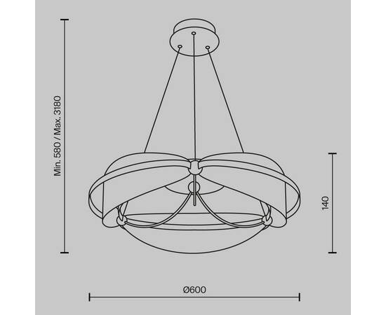 Подвесной светильник Maytoni Breeze MOD281PL-L45BS3K, изображение 5