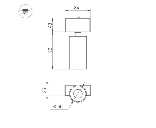 Трековый светодиодный светильник Arlight Mag-Spot-45-R85-7W Warm3000 046588, изображение 2