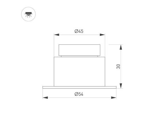 Встраиваемый светодиодный светильник Arlight MS-Glory-Built-R54-5W Warm3000 047287, изображение 2