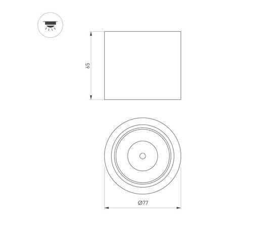 Потолочный светодиодный светильник Arlight SP-Dice-R77-10W Day4000 046628, изображение 2