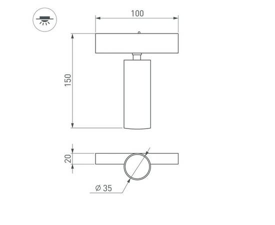 Трековый светодиодный светильник Arlight Mag-Spot-25-R120-12W Warm3000 033678(1), изображение 2