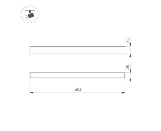 Трековый светодиодный светильник Arlight Mag-Flat-25-L400-12W Warm3000 046333, изображение 2