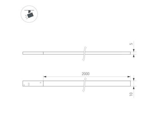 Трековый светодиодный светильник Arlight Mag-Microcosm-Flat-Elastic-L2000-16W Warm3000 043250, изображение 2