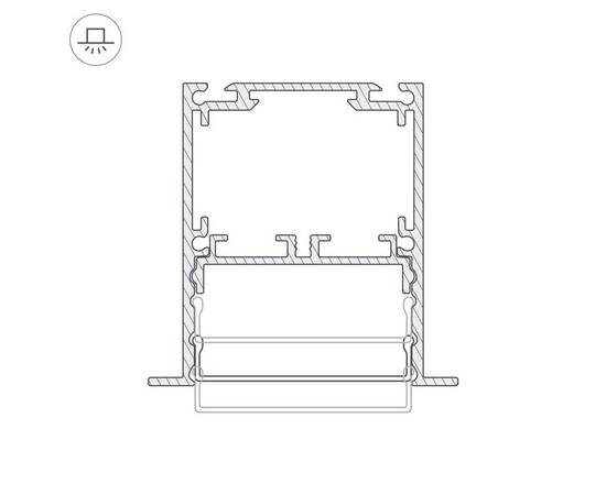 Профиль встраиваемый Arlight SL-Linia52-3L-F-2000 Anod 044682, изображение 3