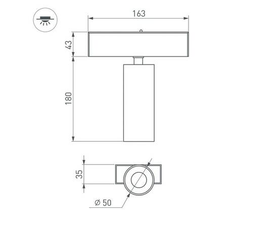 Трековый светодиодный светильник Arlight Mag-Spot-45-R65-18W Warm3000 046595, изображение 2