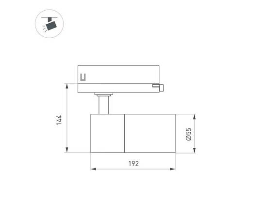 Трековый светодиодный светильник Arlight LGD-Artemis-Track-4TR-R55-12W Warm3000 048326, изображение 2