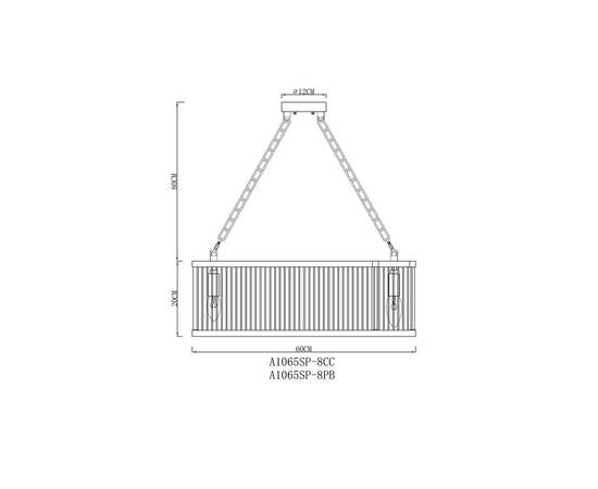 Подвесная люстра Arte Lamp Anetta A1065SP-8CC, изображение 2