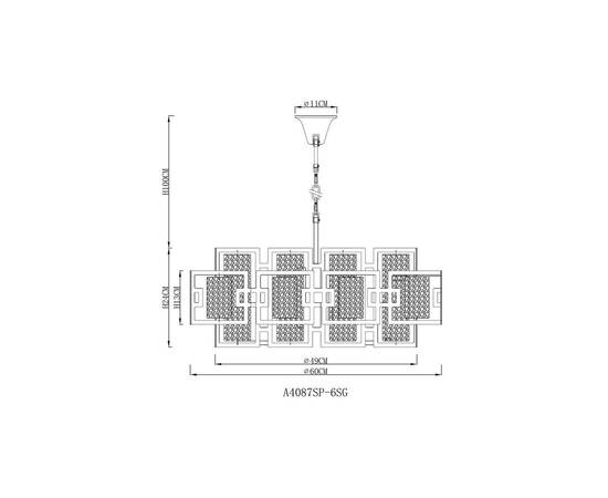 Подвесная люстра Arte Lamp Blake A4087SP-6SG, изображение 2