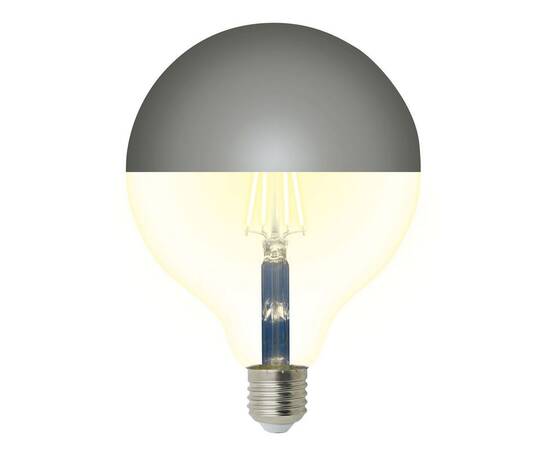 Лампа светодиодная Uniel E27 4W 3000K зеркальная LED-G125-4W/3000K/E27/CL MIRROR/CHROME PLS02WH UL-00011793, изображение 3