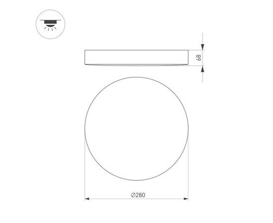 Потолочный светодиодный светильник Arlight SP-Flower-R280-15W Day4000 049793, изображение 2