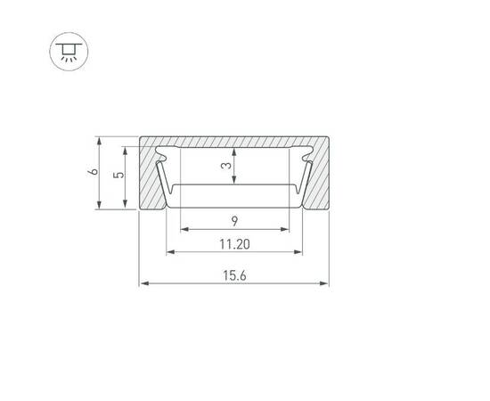 Профиль MIC-M-3000 (Arlight, Алюминий) 053547, изображение 2