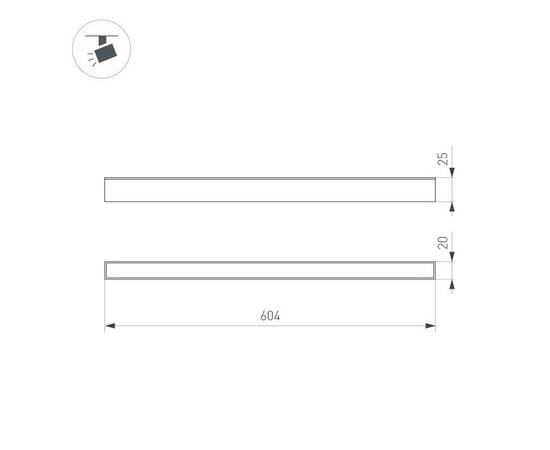 Трековый светодиодный светильник Arlight Mag-Flat-25-L600-18W Warm3000 046335, изображение 2