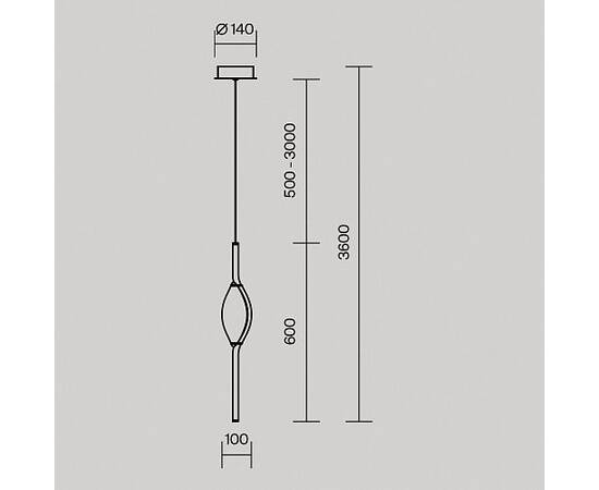 Подвесной светодиодный светильник Maytoni Foresight MOD347PL-L8BS3K, изображение 5