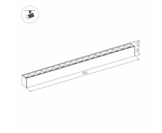 Трековый светодиодный светильник Arlight Mag-Laser-45-L480-18W Day4000 046542, изображение 2
