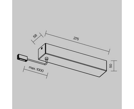 Основание для блока питания с вводом питания Maytoni Technical Accessories for tracks Flexity TRA200BB-11B, изображение 2