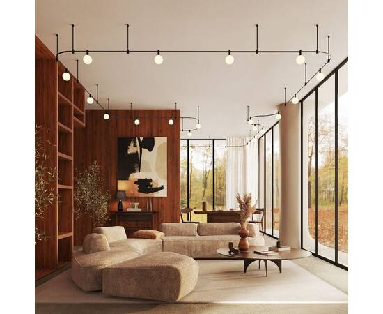 Трековый светодиодный светильник Maytoni Technical Luna TR208-1-5W3K-B, изображение 2