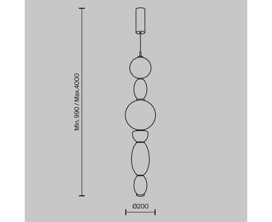 Подвесной светодиодный светильник Maytoni Adore MOD297PL-L24BS3K, изображение 2