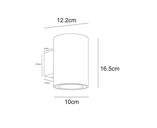 Уличный настенный светодиодный светильник Arte Lamp Torcular A1813AL-2BK, изображение 2