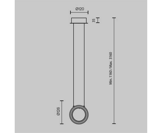 Подвесной светодиодный светильник Maytoni Pharao MOD361PL-L7BS3K, изображение 6