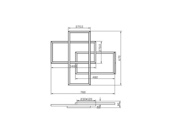 Потолочный светодиодный светильник Maytoni Rida MOD015CL-L80WK, изображение 2