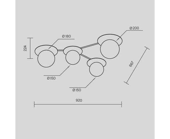 Потолочная люстра Maytoni Star sky MOD291CL-04BS1, изображение 3
