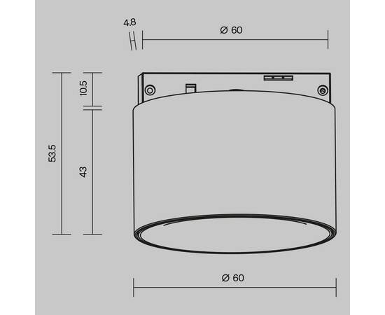 Трековый светильник Maytoni Technical Alfa S TR188-1-5W4K-M-BBS, изображение 2