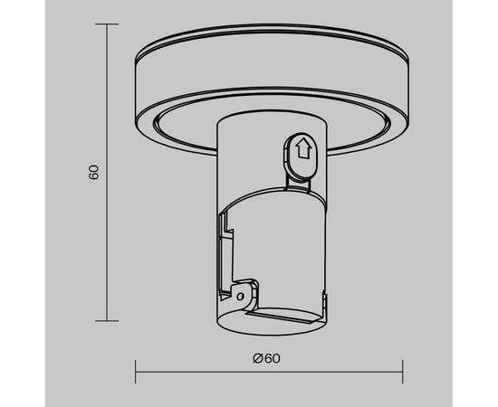Крепление потолочное с вводом питания Maytoni Technical Accessories for tracks Flexity TRA200C-B-11B, изображение 6