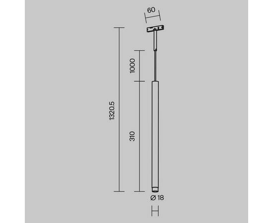 Трековый подвесной светильник Maytoni Technical Skim TR191-1-3W4K-M-BBS, изображение 7