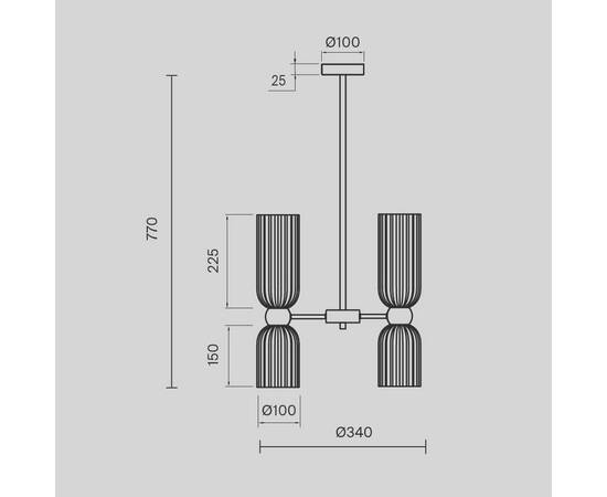 Подвесная люстра Maytoni Antic MOD302PL-06GR, изображение 5