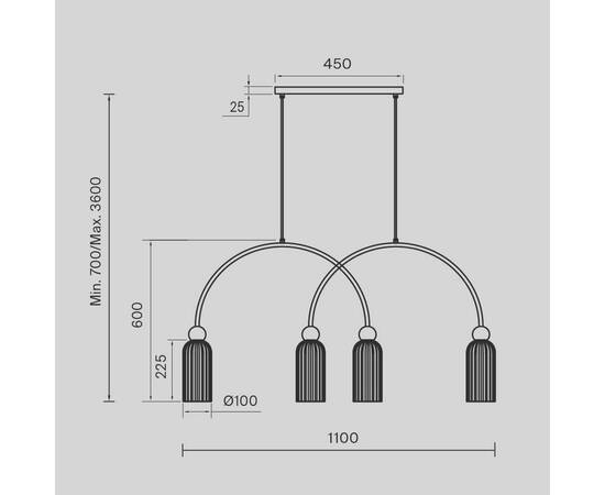 Подвесная люстра Maytoni Antic MOD302PL-04CG, изображение 5