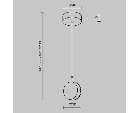 Подвесной светодиодный светильник Maytoni Mind MOD299PL-L10BS3K, изображение 2