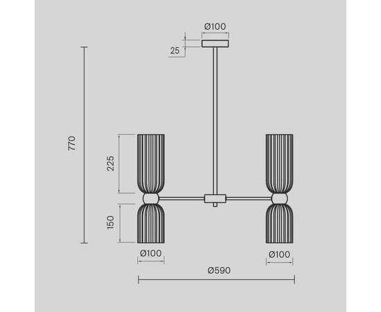 Подвесная люстра Maytoni Antic MOD302PL-10GR, изображение 2