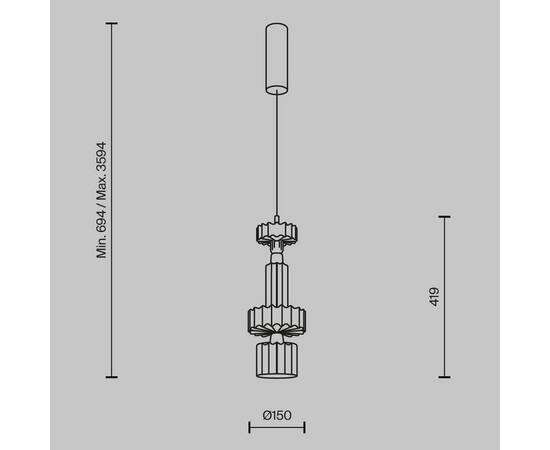 Подвесной светодиодный светильник Maytoni Level MOD253PL-L18BS3K2, изображение 7