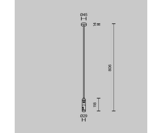 Крепление потолочное Maytoni Technical Accessories for tracks Flarity TRA159C-D1-BS, изображение 3