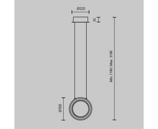 Подвесной светодиодный светильник Maytoni Pharao MOD361PL-L7BS3K1, изображение 6