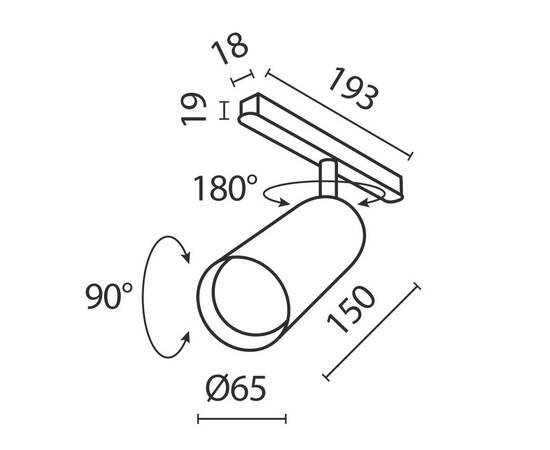 Трековый светильник Maytoni Technical Focus LED TR032-2-20W2.7K-M-B, изображение 6