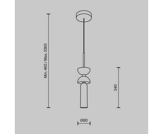 Подвесной светильник Maytoni Kyoto MOD178PL-01GR, изображение 4