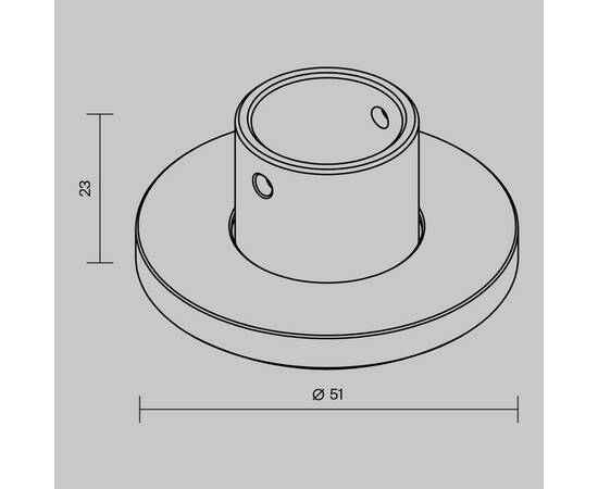 Основание напольное для круглого шинопровода Maytoni Technical Accessories for tracks Levity TRA184BC-R-11B, изображение 5