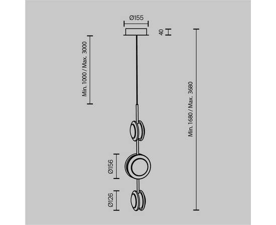 Подвесной светодиодный светильник Maytoni Pharao MOD361PL-L22BS3K, изображение 2