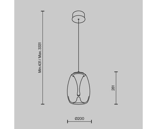 Подвесной светодиодный светильник Maytoni Splash MOD282PL-L8G3K1, изображение 4