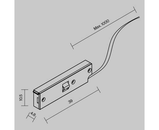 Ввод питания Maytoni Technical Accessories for tracks Levity TRA184B-1B-100, изображение 6