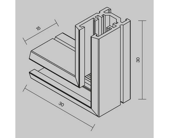 Коннектор угловой Maytoni Technical Accessories for tracks Levity TRA184CL-11B, изображение 2