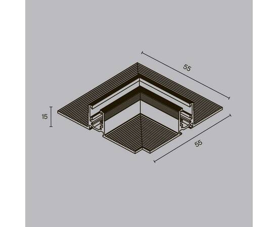 Коннектор угловой встраиваемый Maytoni Technical Accessories for tracks Levity TRA184CL-12B, изображение 2